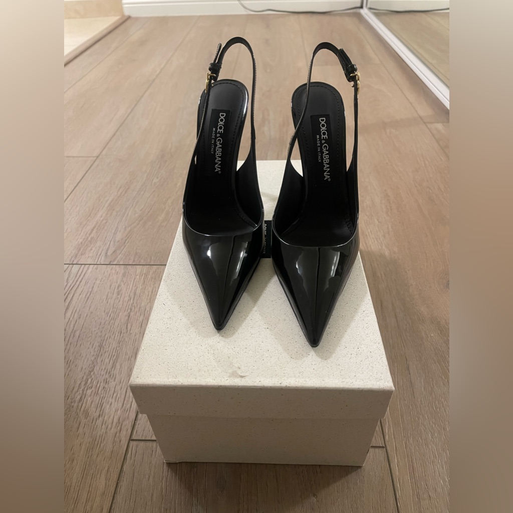 Brand New Dolce  Gabbana Black Slingback Heels